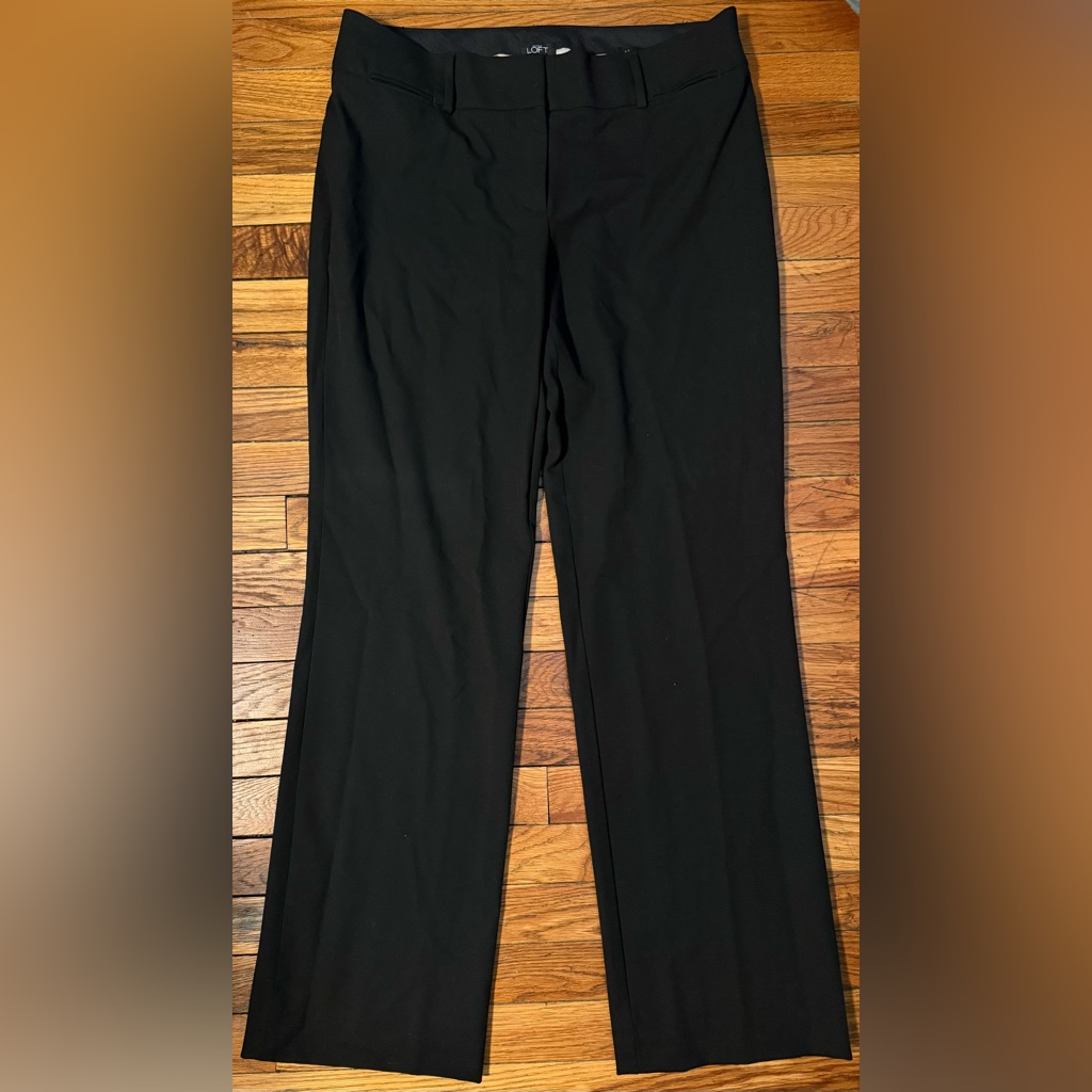 Ann Taylor Loft Black Julie Trouser Bootcut Boot Cut Pants 10